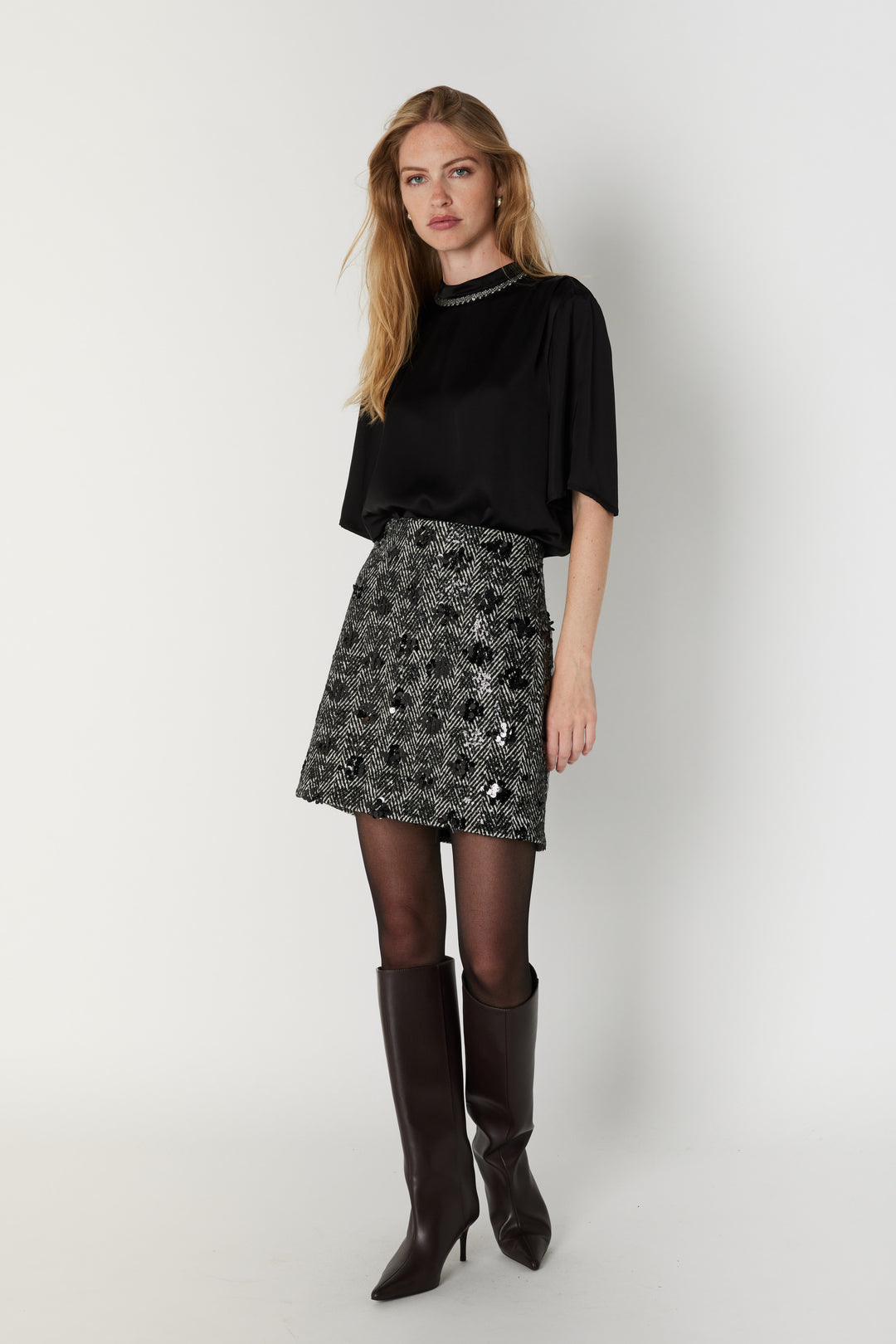 Bruuns Bazaar Women ChamaeBBSanna skirt Skirt Black w white