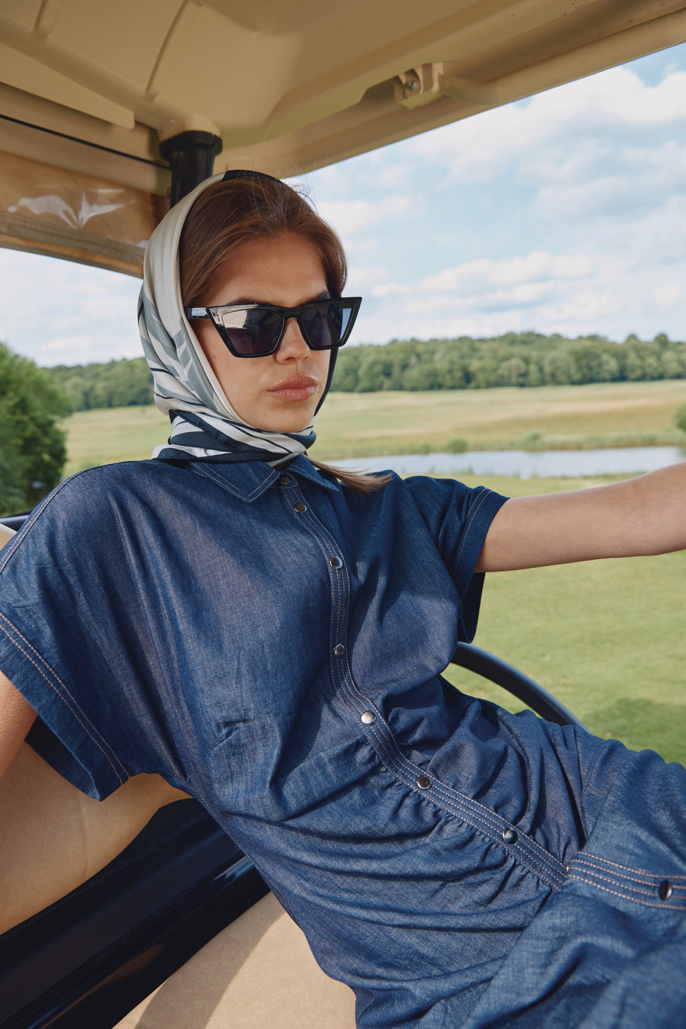 Bruuns Bazaar Women ChambraBBCallie dress Dress Denim blue