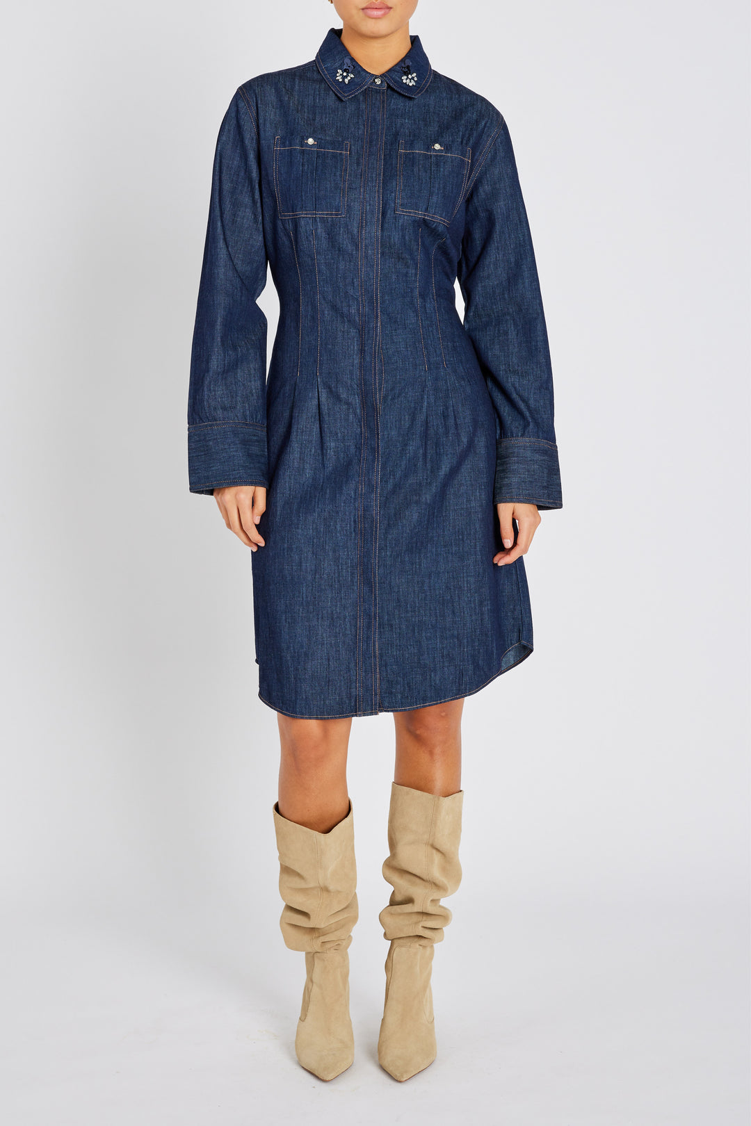 Bruuns Bazaar Women ChambraBBZiki dress Dress Denim blue