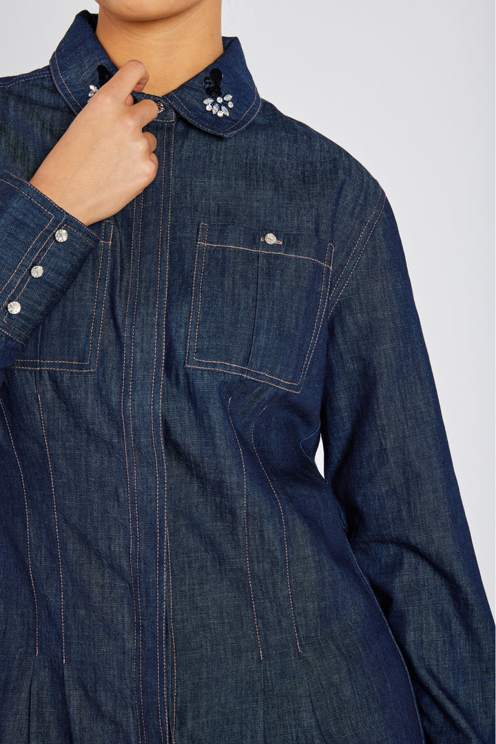 Bruuns Bazaar Women ChambraBBZiki dress Dress Denim blue