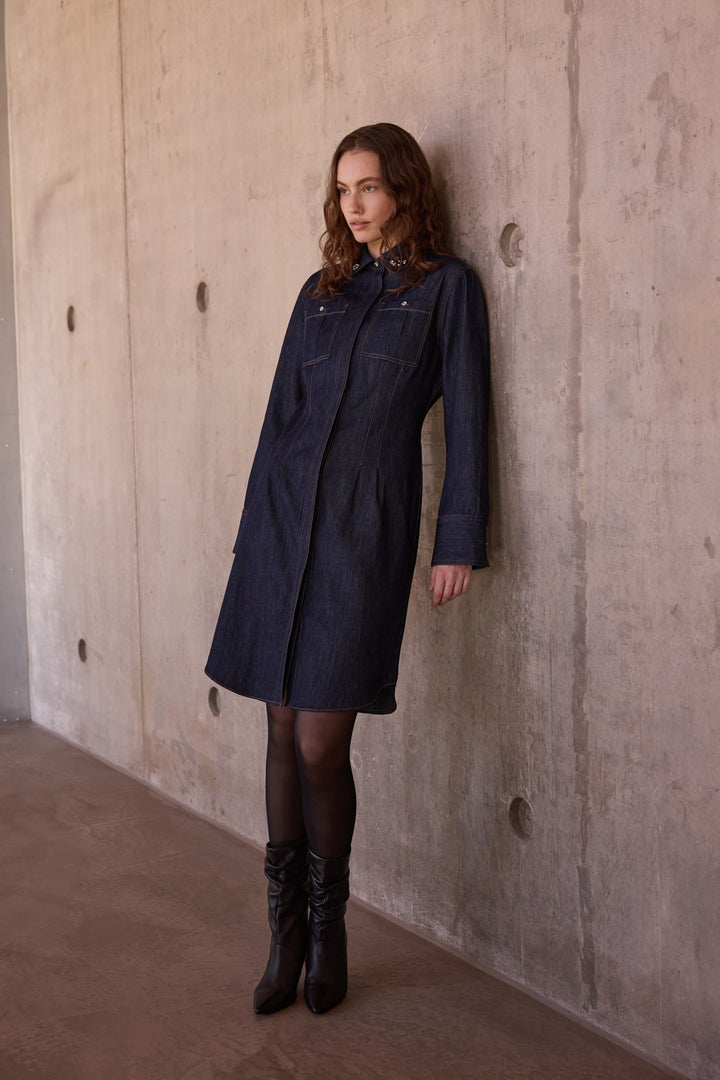 Bruuns Bazaar Women ChambraBBZiki dress Dress Denim blue