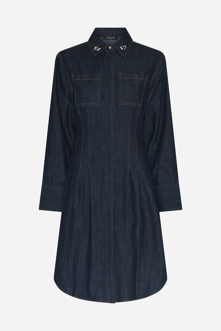 Bruuns Bazaar Women ChambraBBZiki dress Dress Denim blue