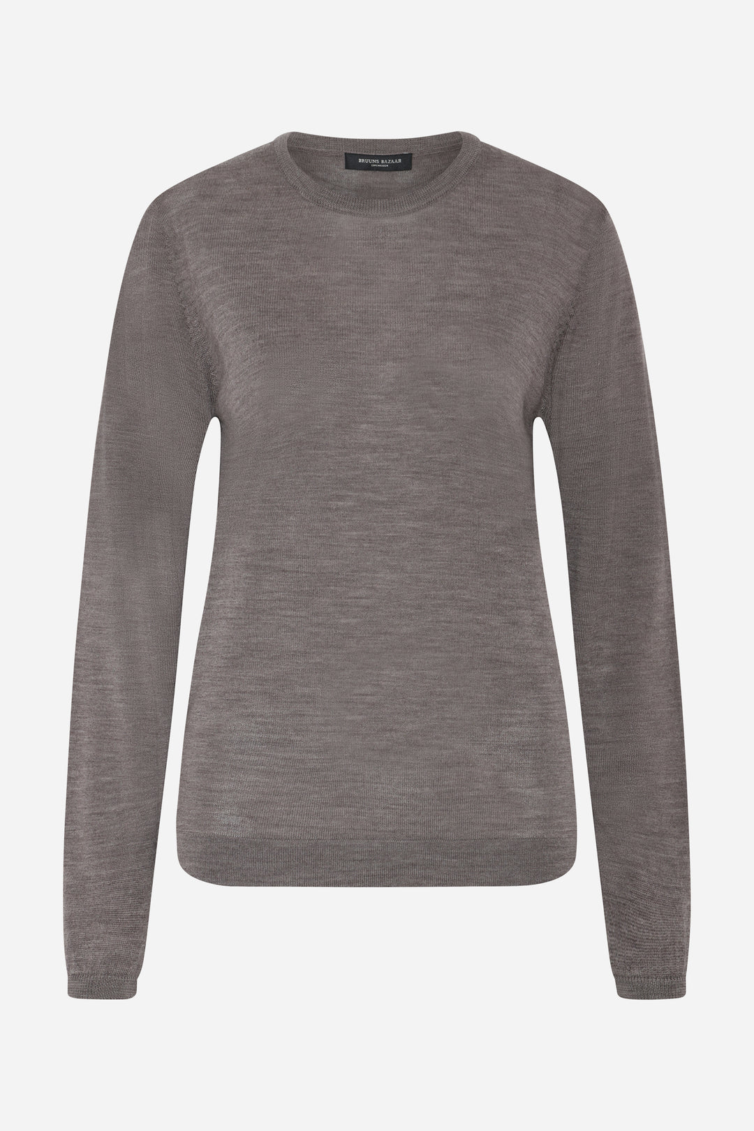 Bruuns Bazaar Women CharleneBBRound Neck knit Knit Concrete melange