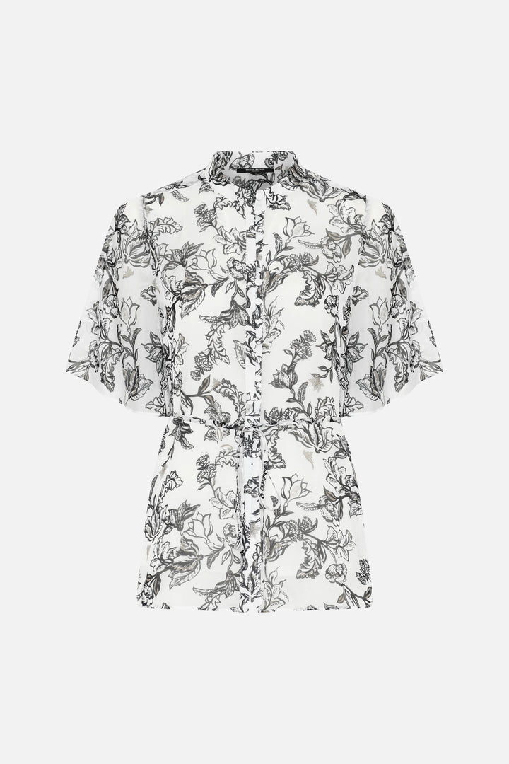 Bruuns Bazaar Women ChiffonBBMatea shirt Shirts Creme w Black flower