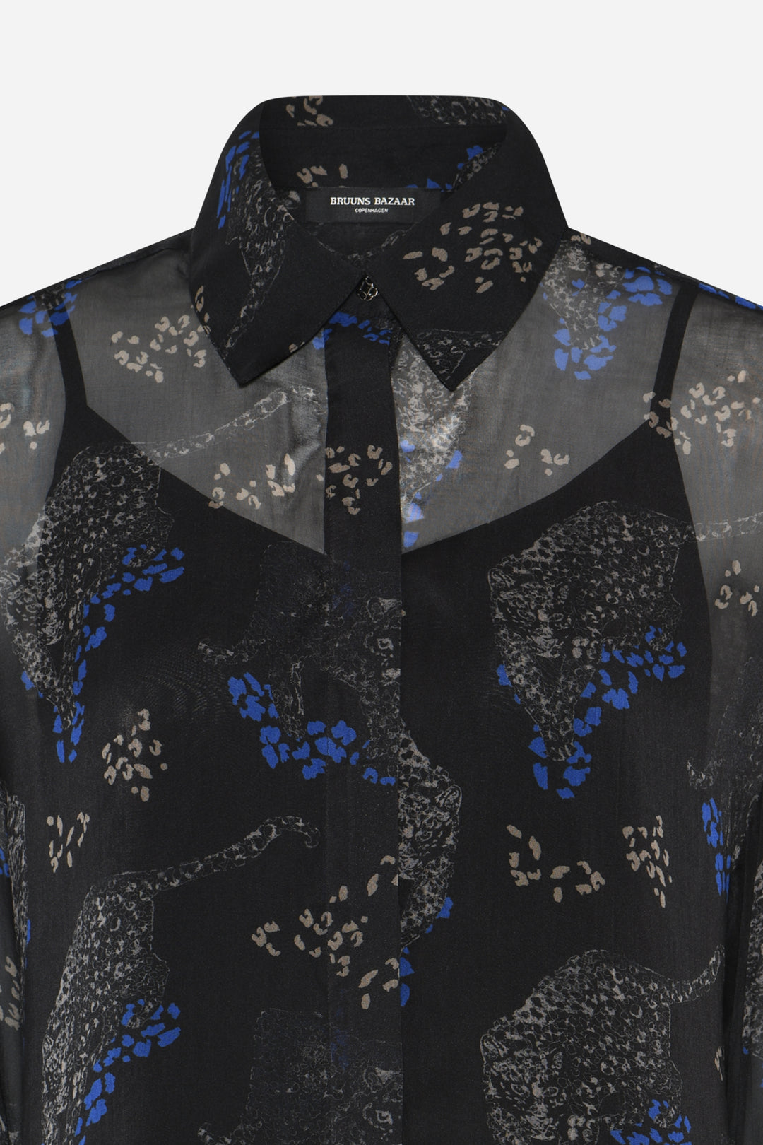 Bruuns Bazaar Women ChionoBBAgata shirt Shirts Black Blue leopard print