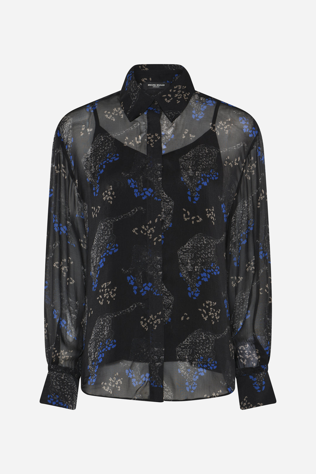 Bruuns Bazaar Women ChionoBBAgata shirt Shirts Black Blue leopard print