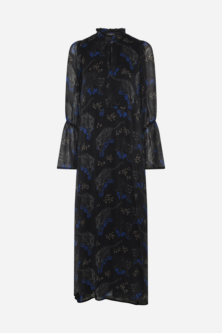 Bruuns Bazaar Women ChionoBBLissa dress Dress Black Blue leopard print