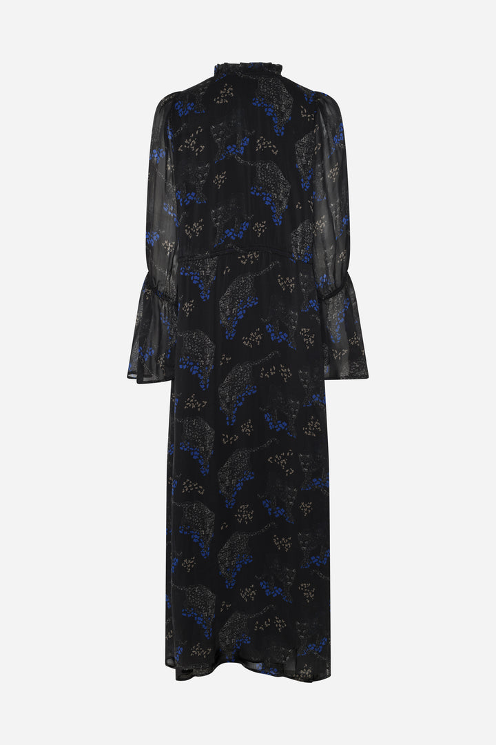 Bruuns Bazaar Women ChionoBBLissa dress Dress Black Blue leopard print