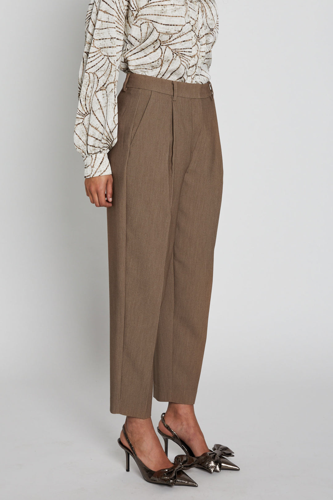 Bruuns Bazaar Women CindySusBBDagny pants Pants Shitake Melange