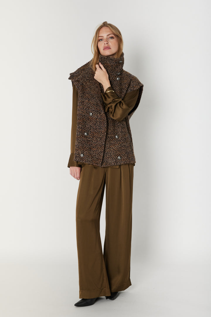 Bruuns Bazaar Women ColpoBBLitas waistcoat Vest Brown Melange
