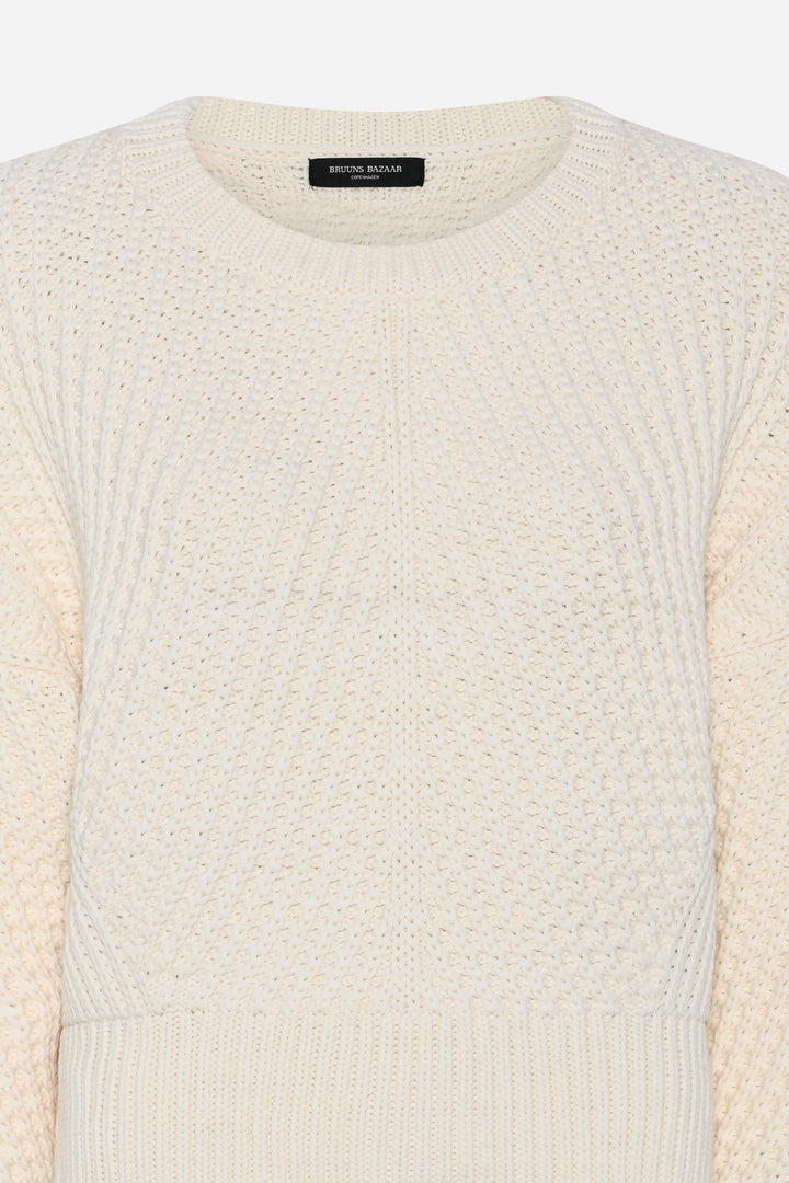 Bruuns Bazaar Women CotlonBBHera knit Knit Creme