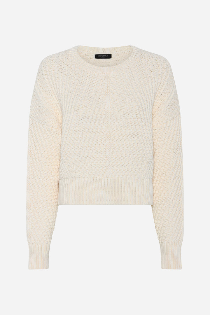 Bruuns Bazaar Women CotlonBBHera knit Knit Creme