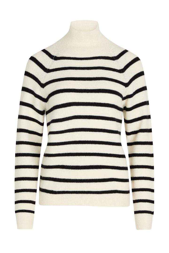 BZR DallasBZGilbert knit Knit Snow white with black stripe