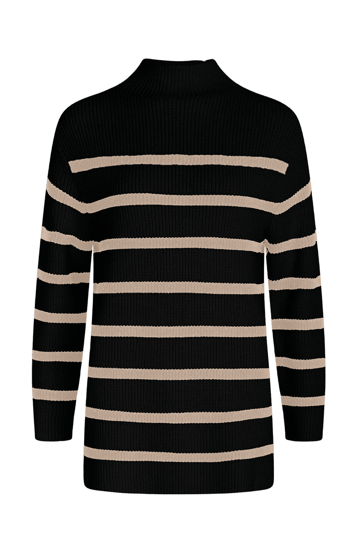 BZR DaytonBZKylie knit Knit Black w. sand stripe