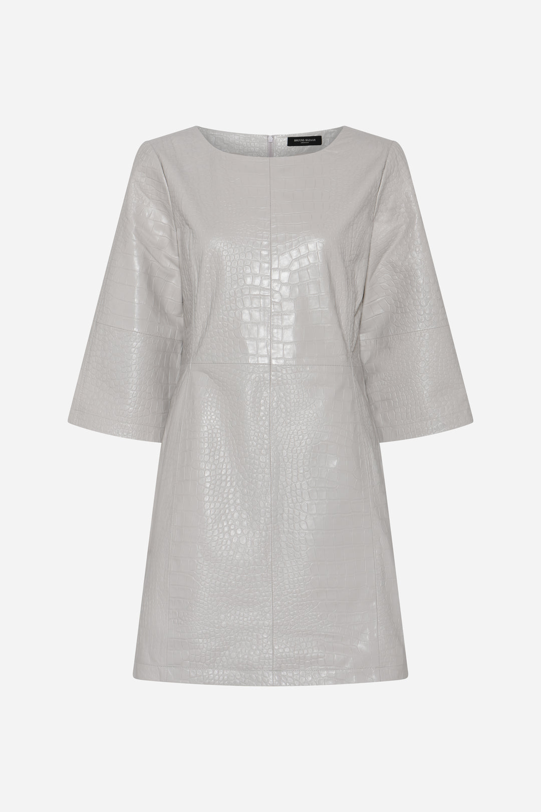 Bruuns Bazaar Women EmbossedBBNutali leather dress Dress Silver Cloud