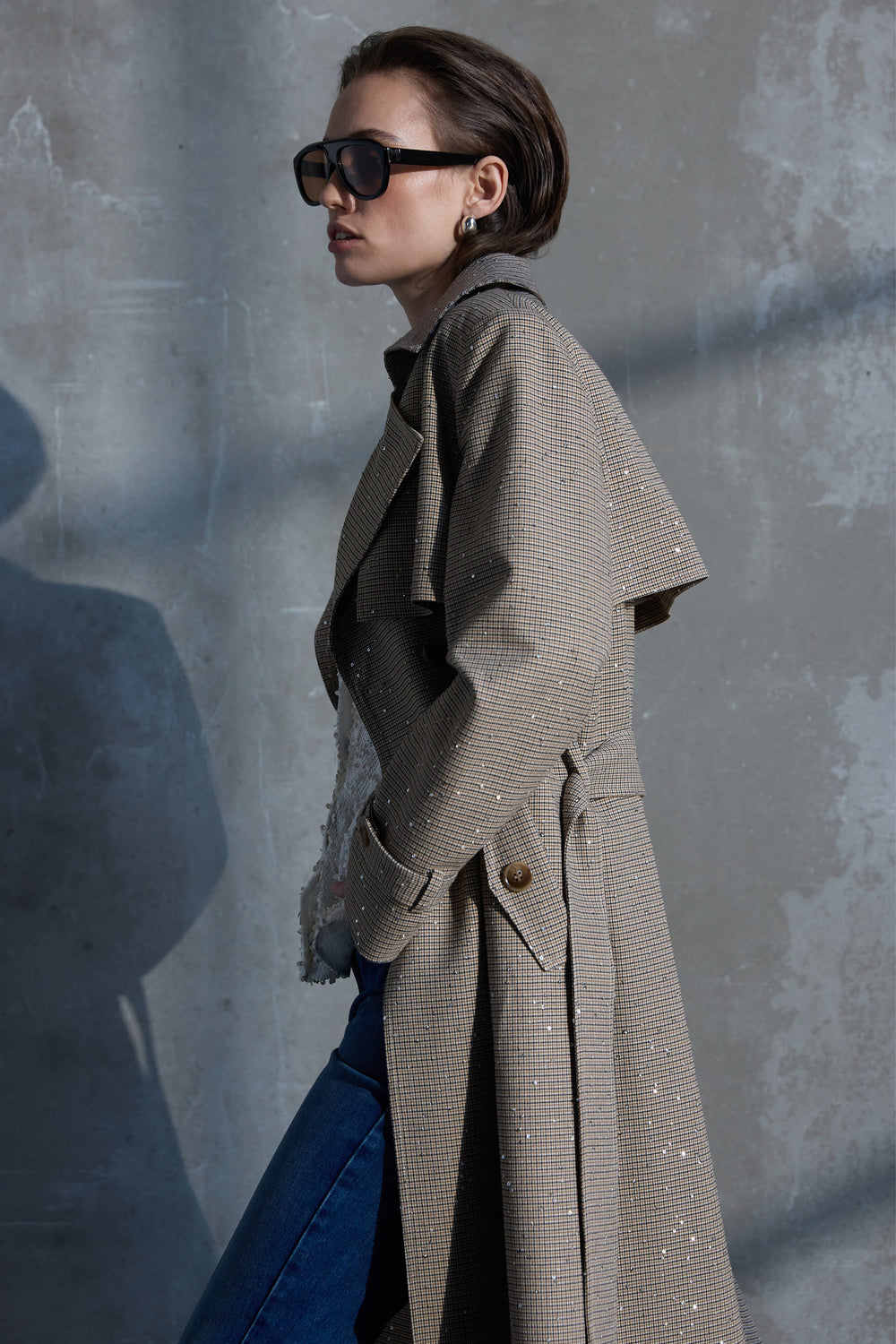 Bruuns Bazaar Women EremosBBWiolas coat Outerwear Light check