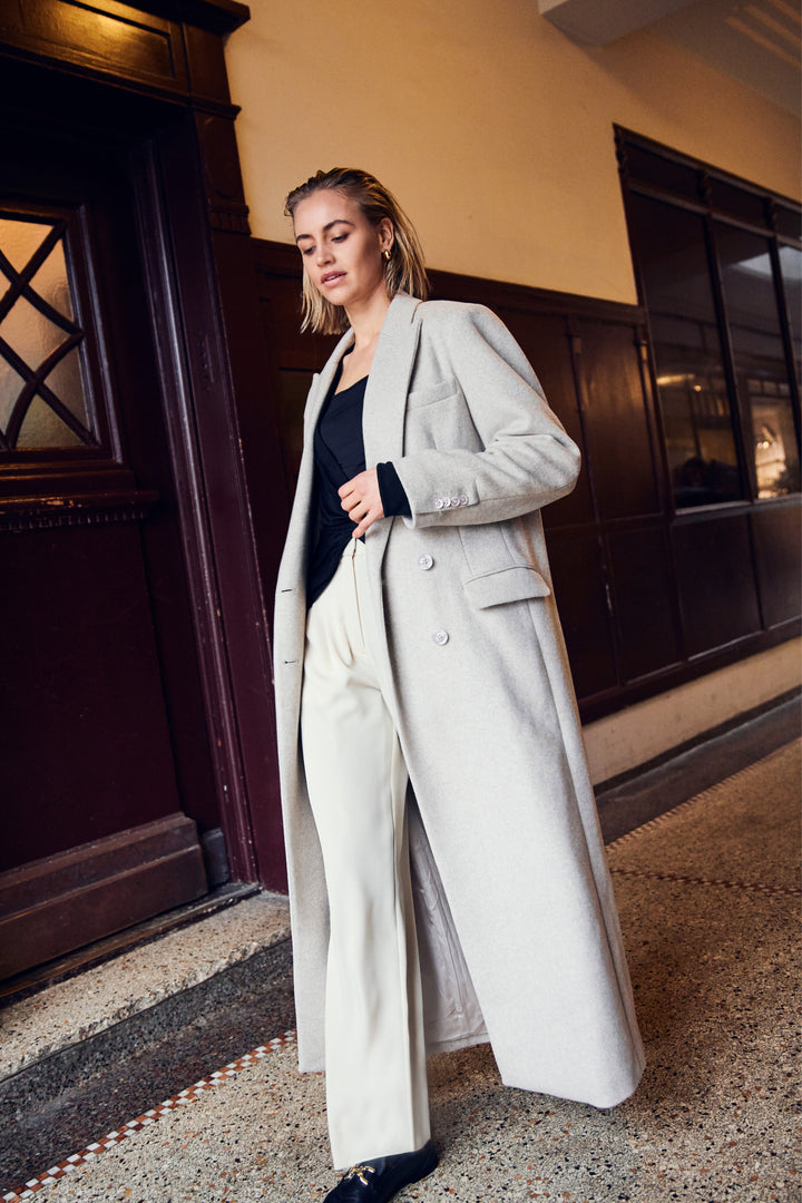 Bruuns Bazaar Women FallopiaBBAbellas coat Outerwear Beige Melange