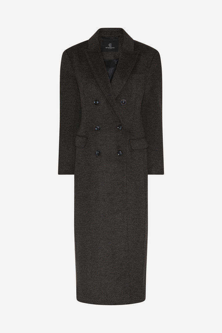 Bruuns Bazaar Women FallopiaBBAbellas coat Outerwear Dark Grey Melange