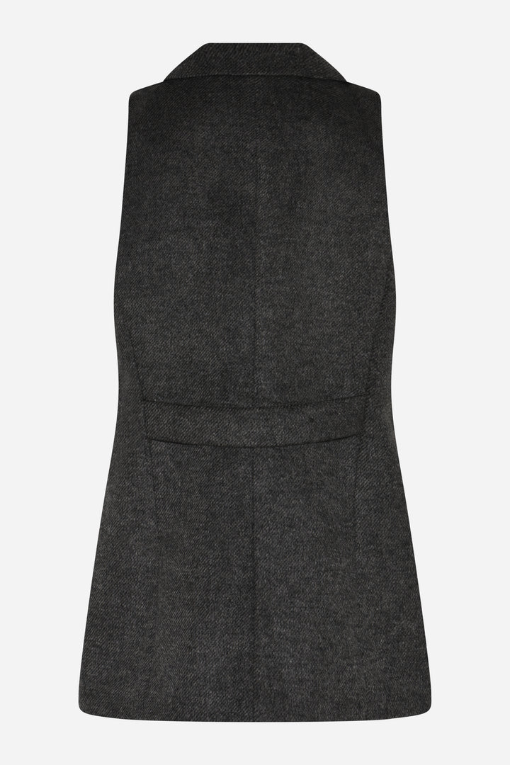 Bruuns Bazaar Women FallopiaBBLianna waistcoat Outerwear Dark Grey Melange