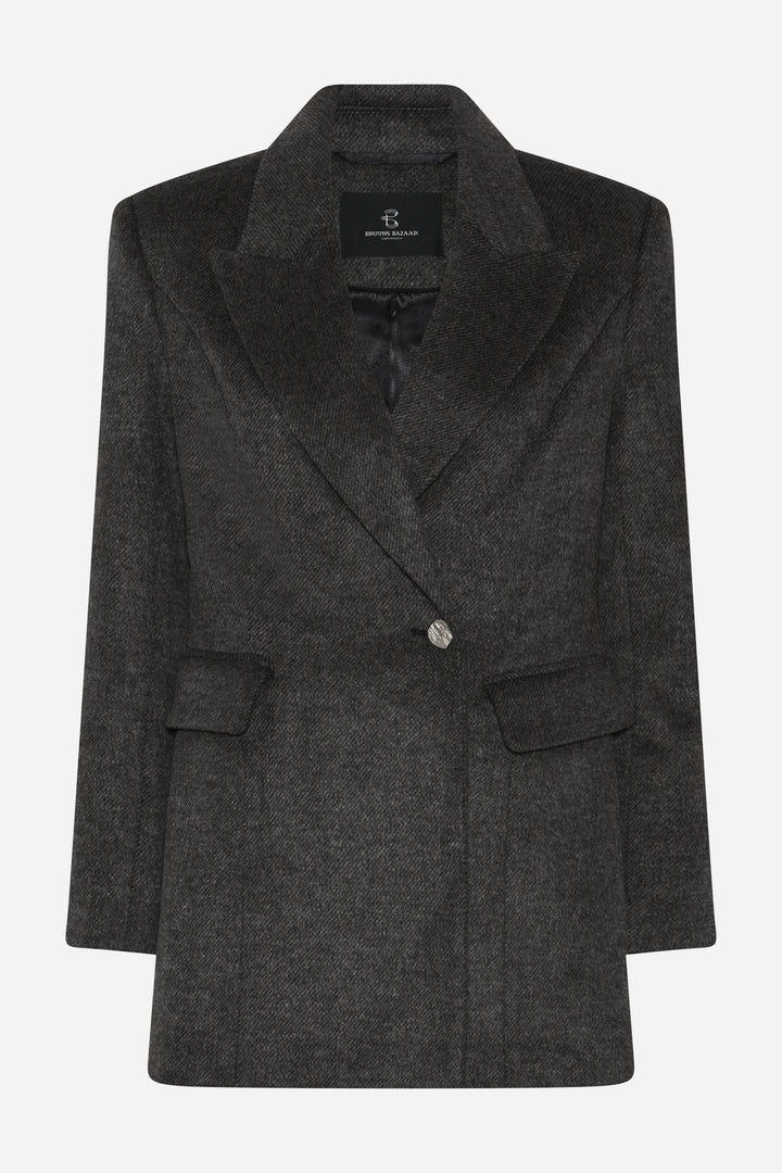 Bruuns Bazaar Women FallopiaBBWillia jacket Outerwear Dark Grey Melange
