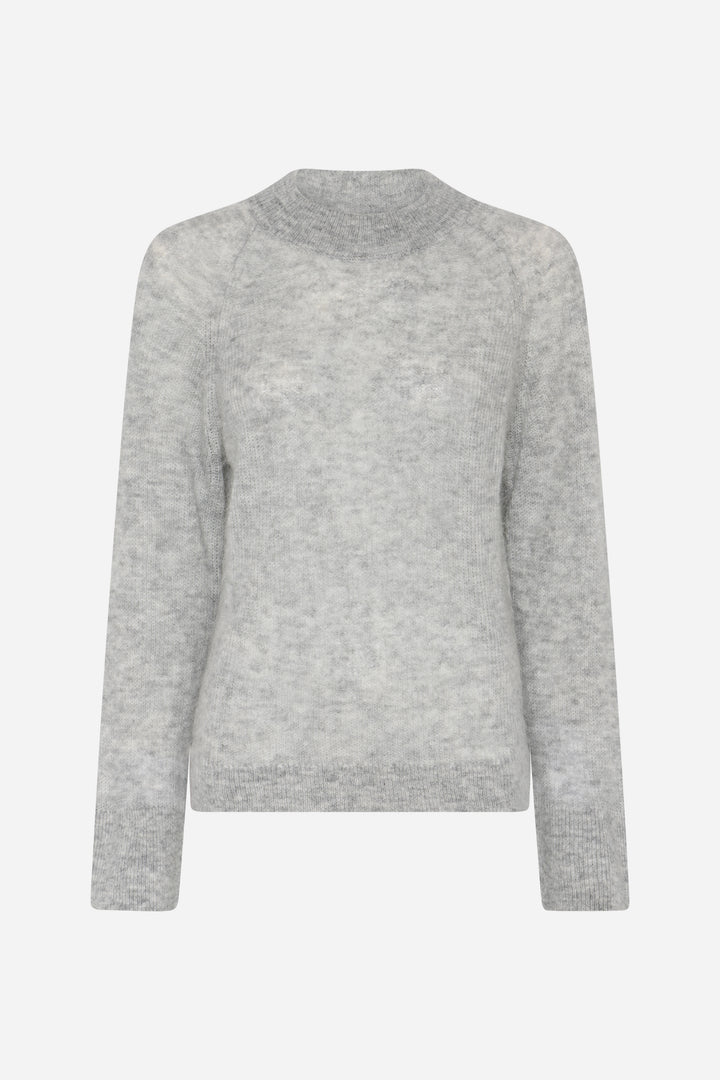 Bruuns Bazaar Women FluffyBBAma knit Knit Light grey melange