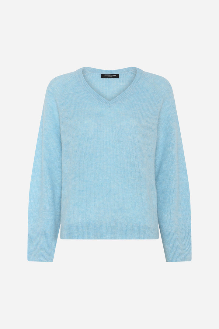 Bruuns Bazaar Women FluffyBBAmera knit Knit Light blue