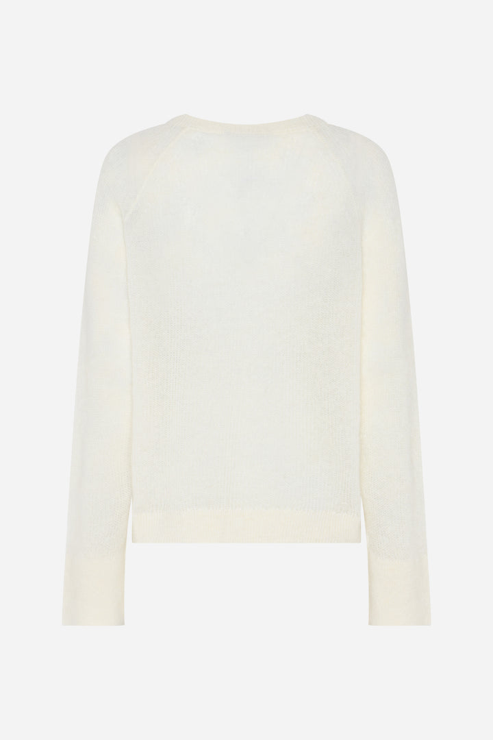 Bruuns Bazaar Women FluffyBBAmera knit Knit Off White