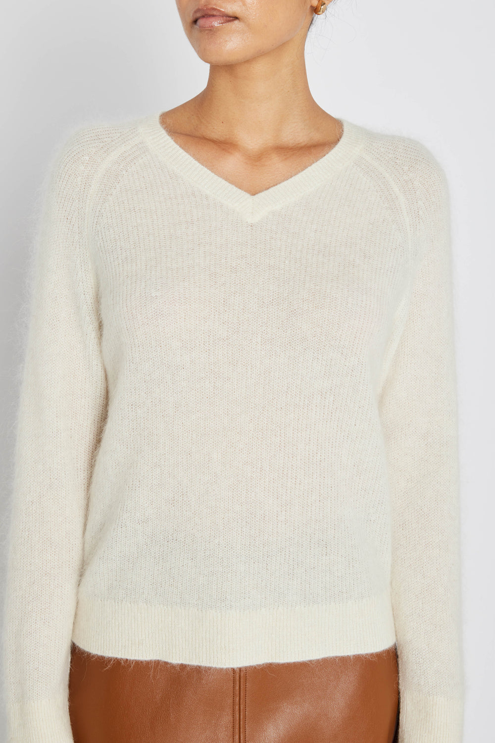 Bruuns Bazaar Women FluffyBBAmera knit Knit Off White