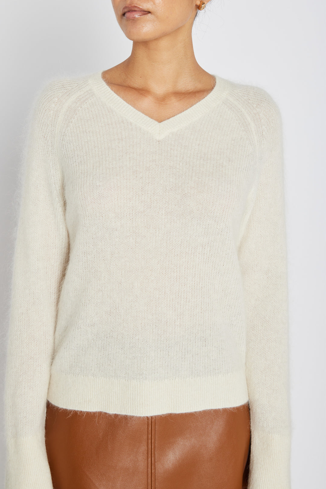 Bruuns Bazaar Women FluffyBBAmera knit Knit Off White