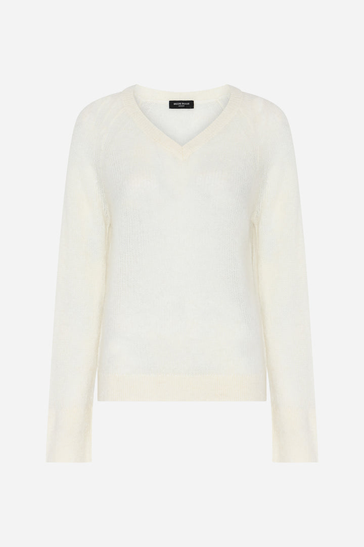 Bruuns Bazaar Women FluffyBBAmera knit Knit Off White
