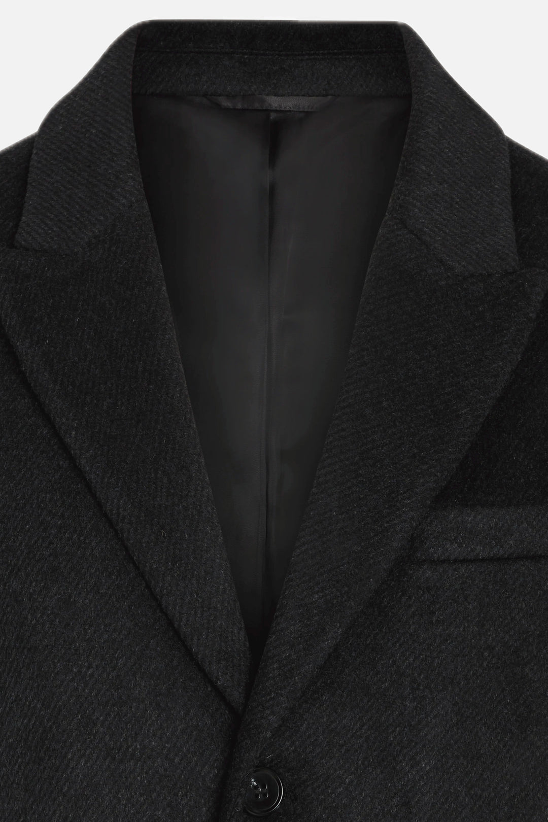 Bruuns Bazaar Men FuzzyBBMattini coat Outerwear Black melange