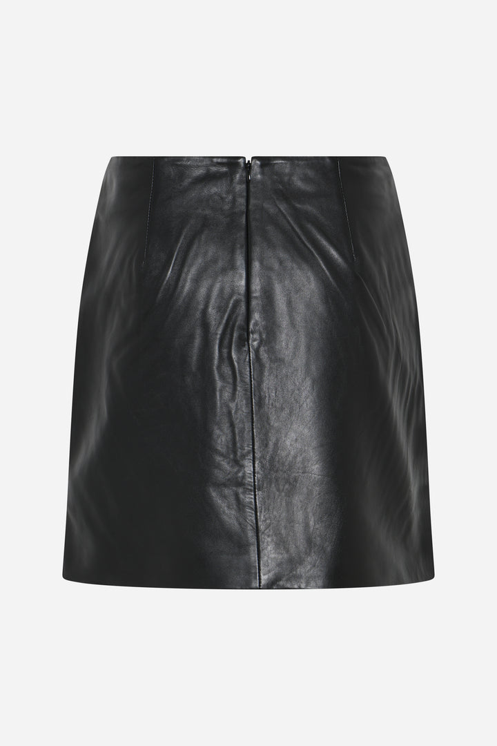 Bruuns Bazaar Women GentianBBShort Leather skirt Skirt Black