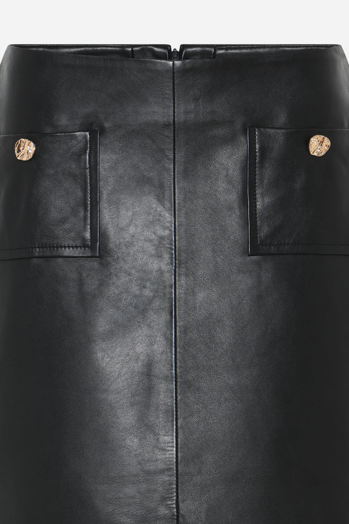 Bruuns Bazaar Women GentianBBShort Leather skirt Skirt Black
