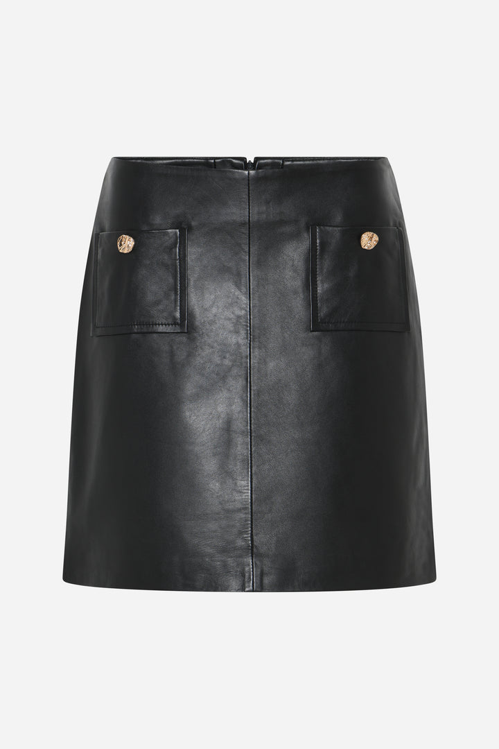 Bruuns Bazaar Women GentianBBShort Leather skirt Skirt Black