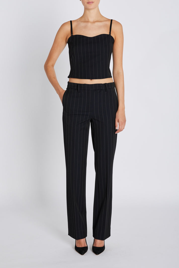 Bruuns Bazaar Women HydrangeaBBCigga pants Pants Black pinstripe
