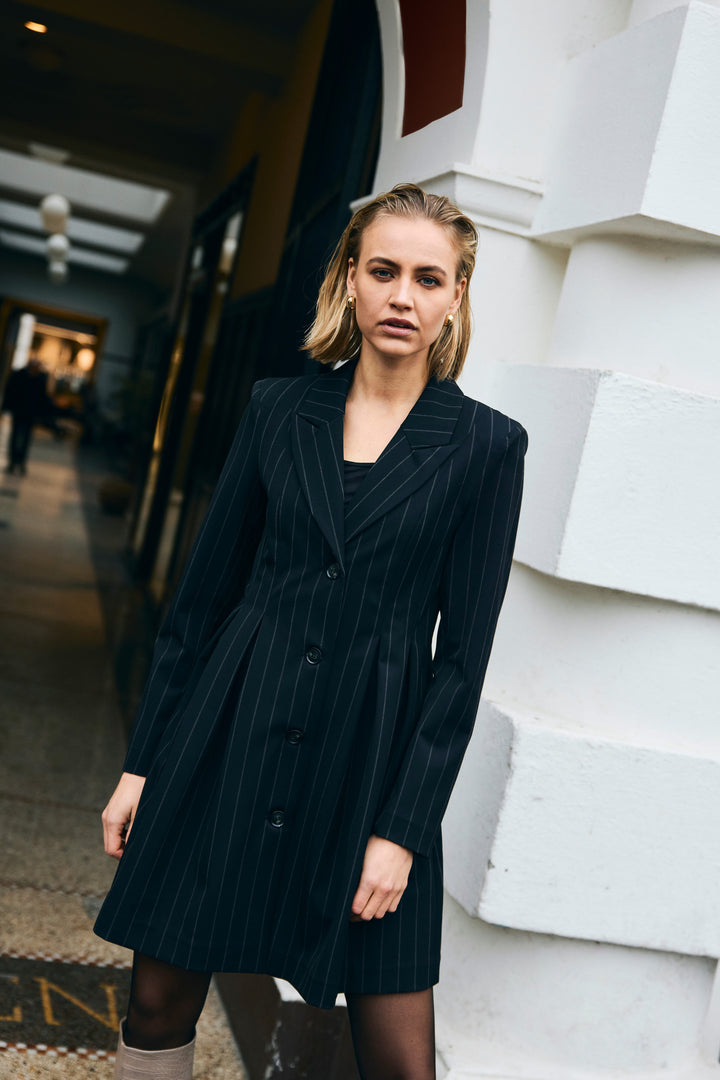 Bruuns Bazaar Women HydrangeaBBTova dress Dress Black pinstripe