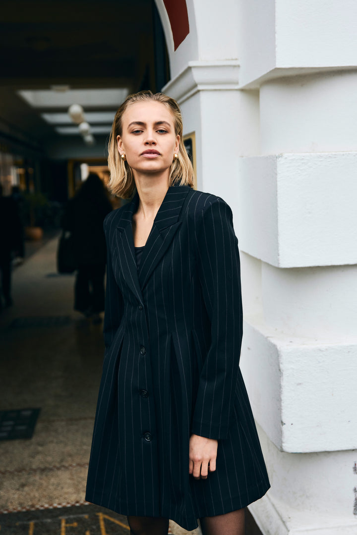Bruuns Bazaar Women HydrangeaBBTova dress Dress Black pinstripe