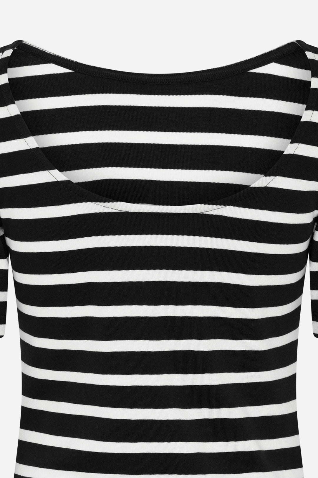 Bruuns Bazaar Women IguanuraBBBoat neck blouse T-shirts Black / Creme stripe