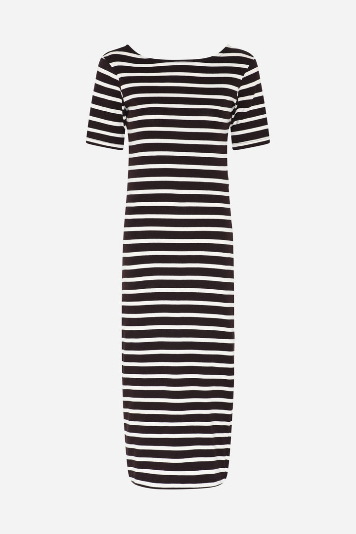 Bruuns Bazaar Women IguanuraBBBoat neck dress Dress Brown stripe