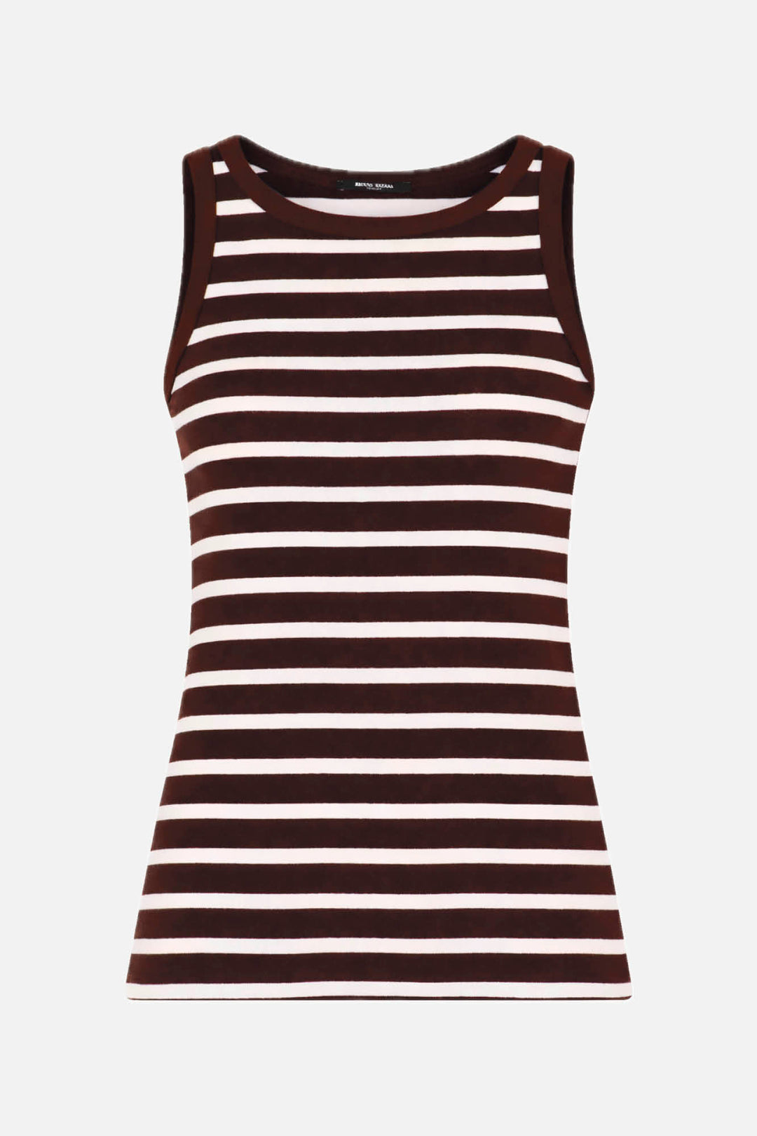 Bruuns Bazaar Women IguanuraBBBoat neck tank top T-shirts Brown stripe