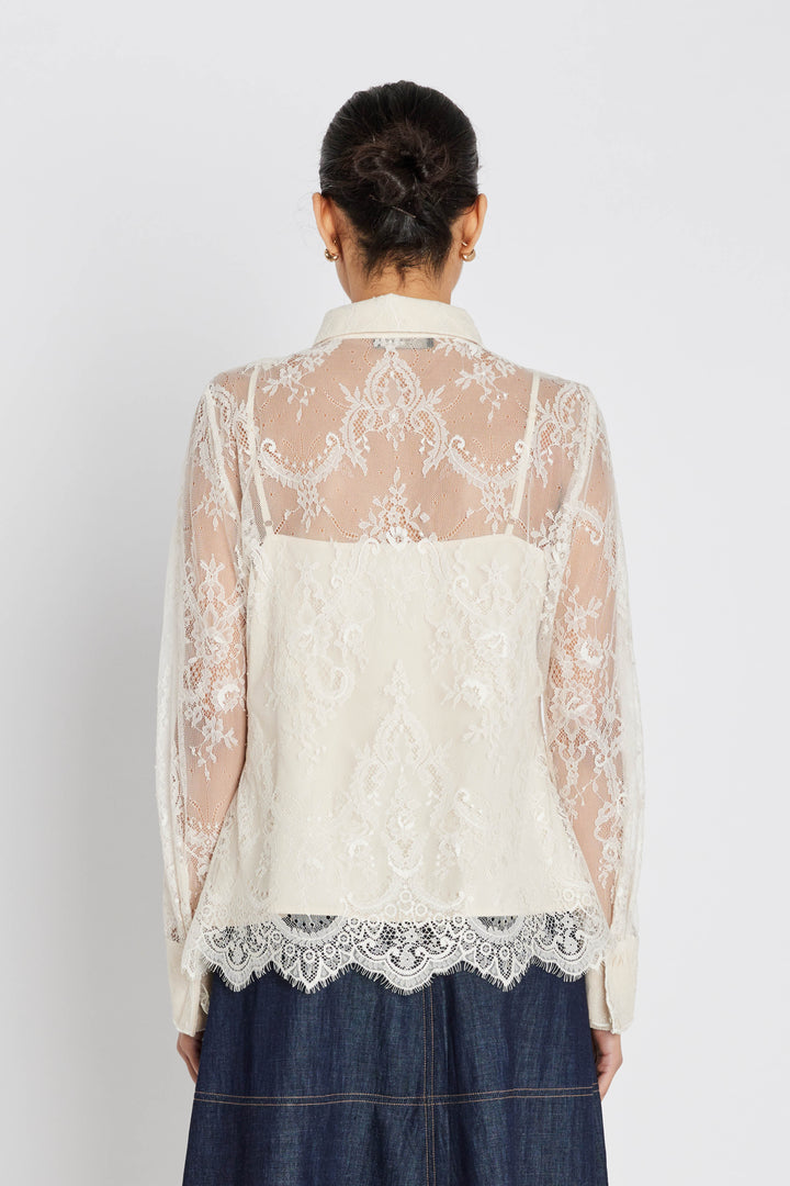 Bruuns Bazaar Women JuaniaBBDaisa shirt Shirts White Sand