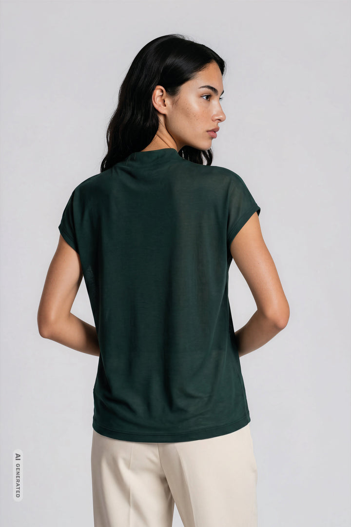 Bruuns Bazaar Women KatkaBBGinae blouse T-shirts Midnight Green