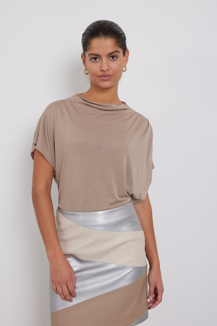 Bruuns Bazaar Women KatkaBBGinna blouse T-shirts Roasted Grey Khaki