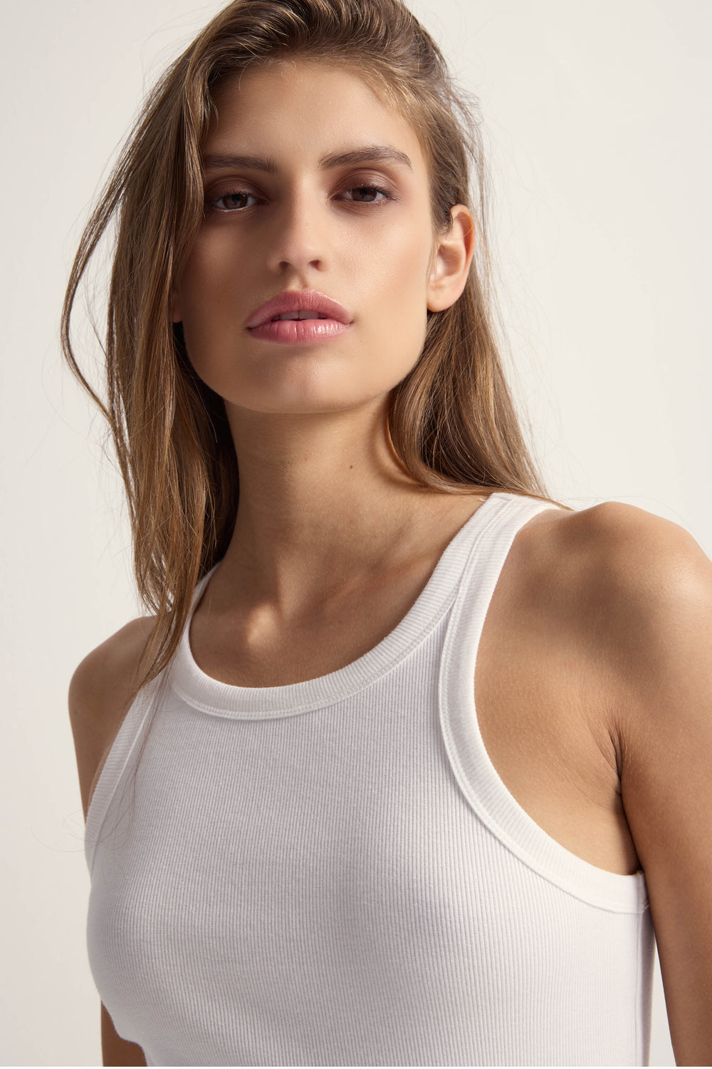 Bruuns Bazaar Women KatyBB Rib Tank top T-shirts White