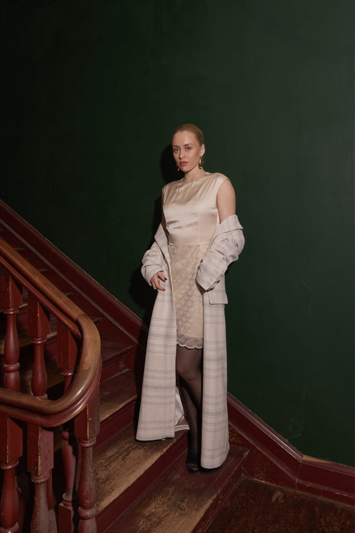 Bruuns Bazaar Women KentioBBAbellas coat Outerwear Beige check