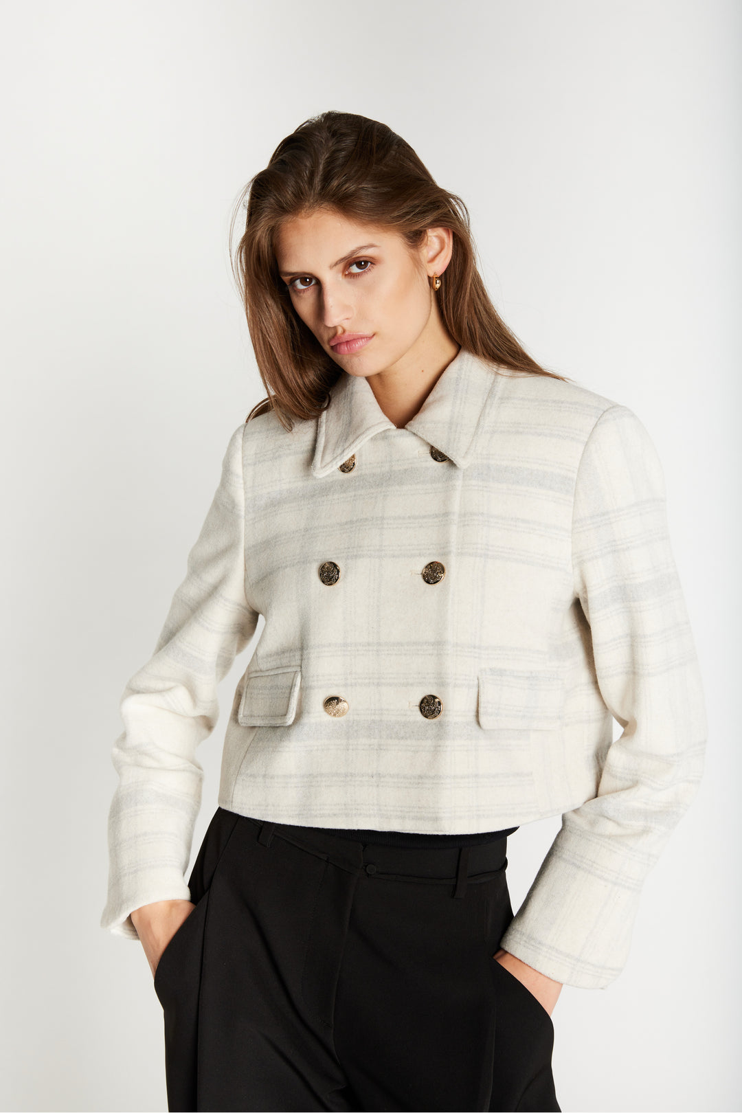 Bruuns Bazaar Women KentioBBTyrah jacket Outerwear Beige check