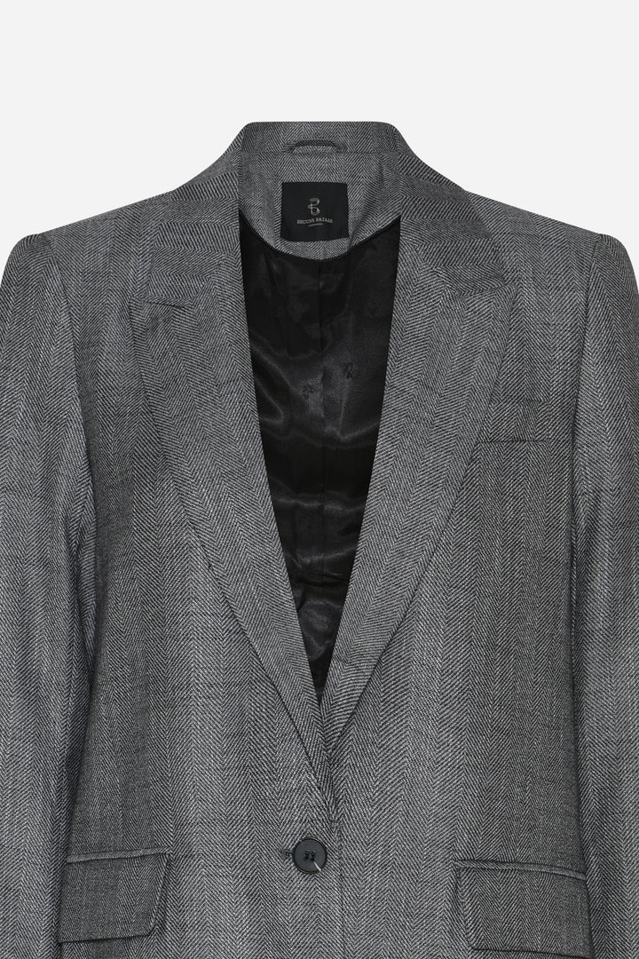 Bruuns Bazaar Women KuraBBFrida blazer Blazer Grey Herringbone