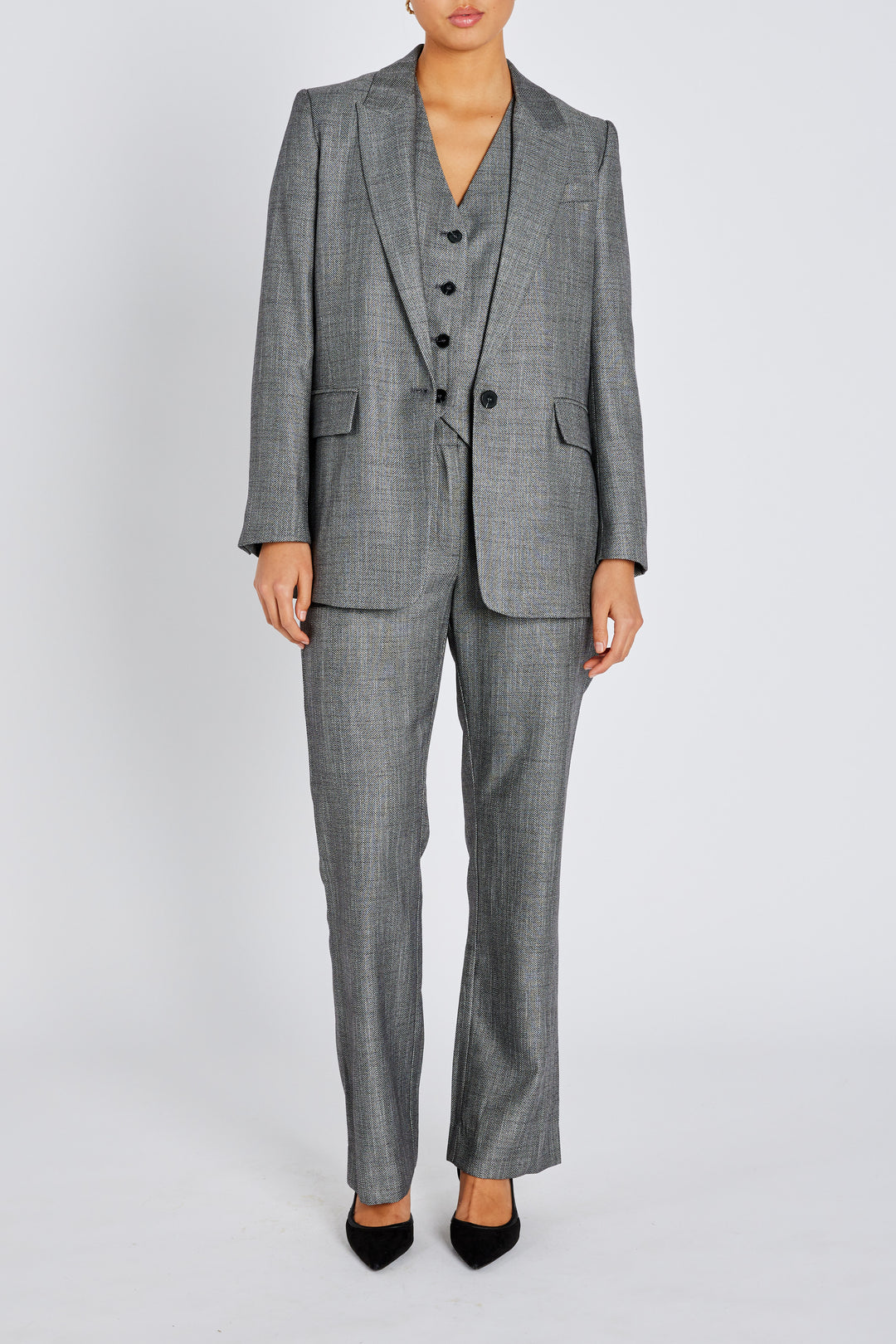 Bruuns Bazaar Women KuraBBFrida blazer Blazer Grey Herringbone