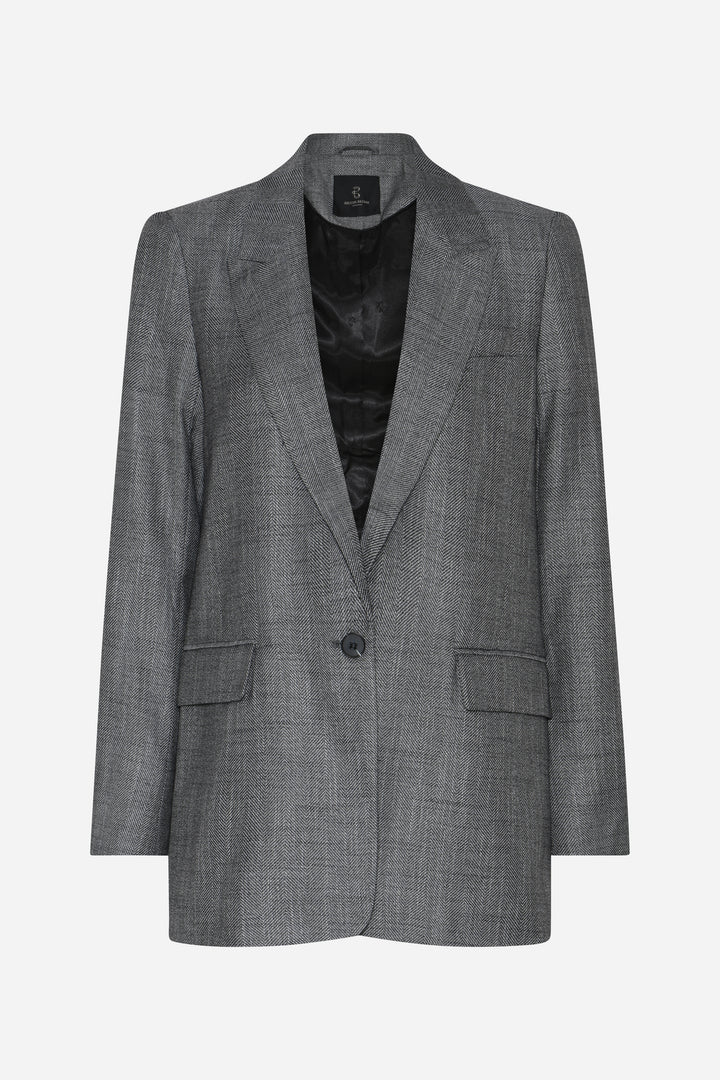 Bruuns Bazaar Women KuraBBFrida blazer Blazer Grey Herringbone