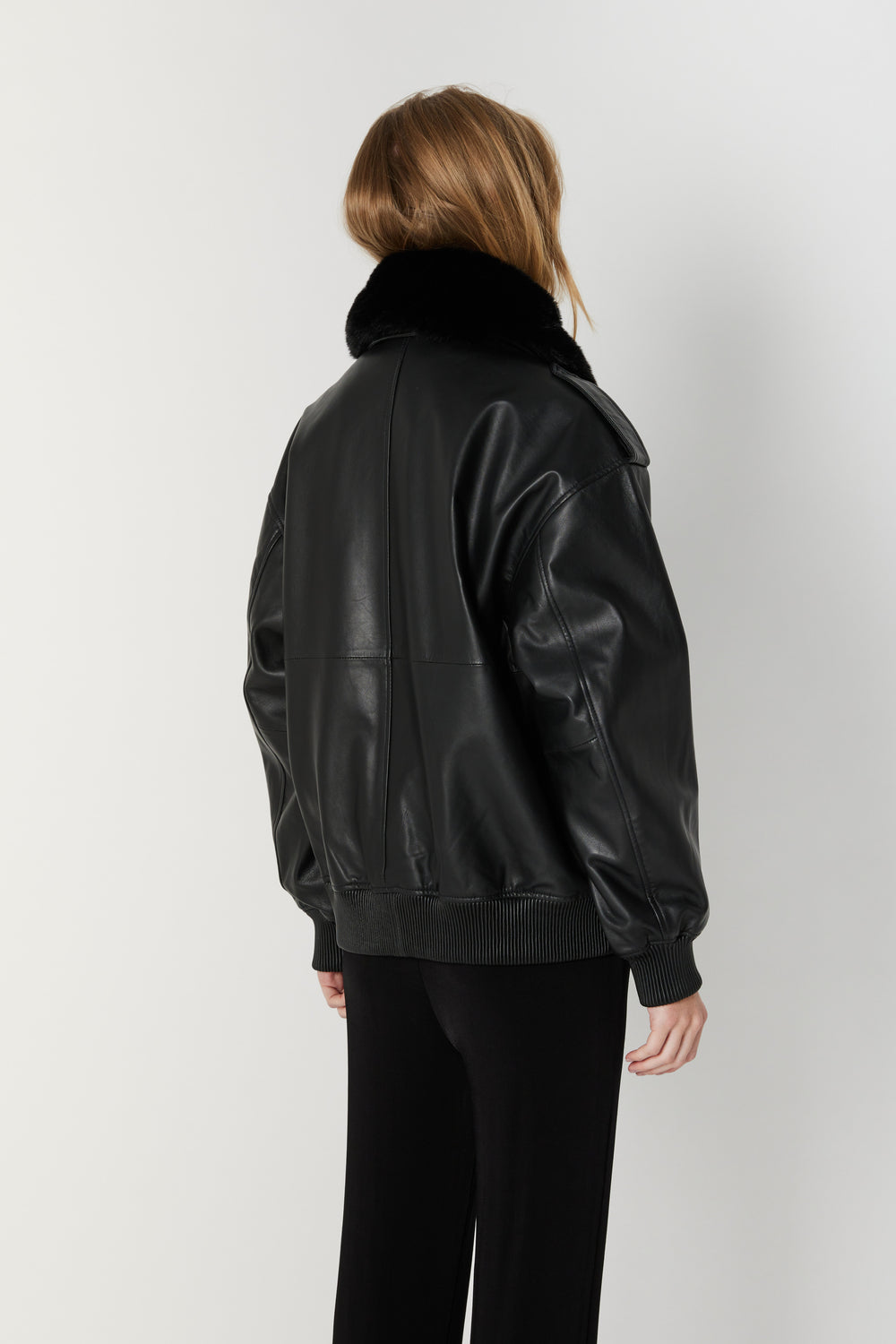 Bruuns Bazaar Women LeatherBBpilot jacket Outerwear Black